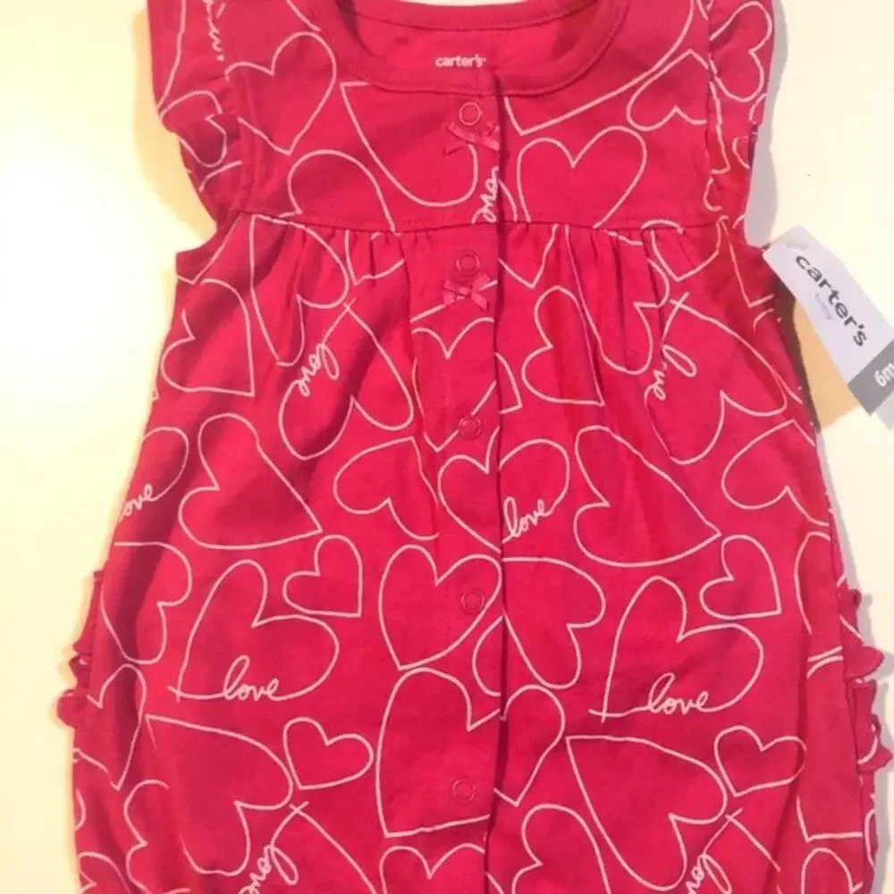 Carter's Heart Graphic One Piece Sz 6M